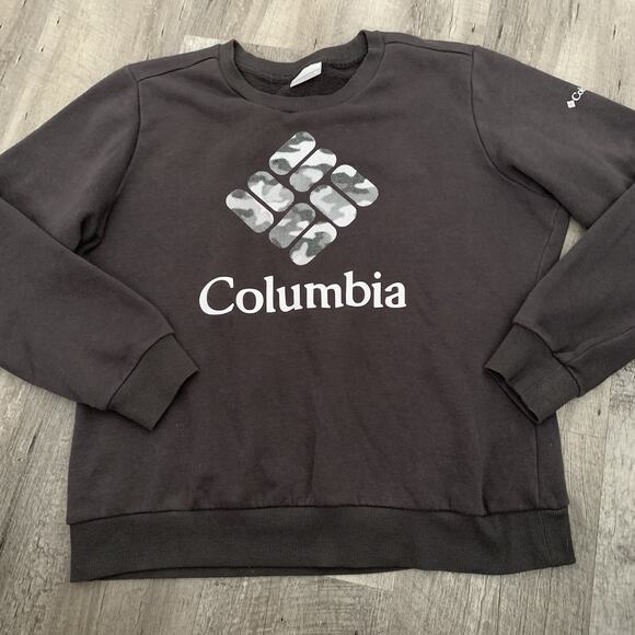 Columbia Tops - Columbia Sweatshirt Womens Size Medium GRAY Camo Logo Pullover XL5531